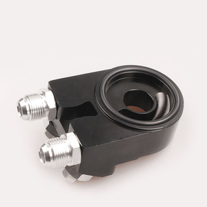 Aluminum Alloy Oil Cooler Adapter 128mm x 73mm For Car Engine Cooling System Modification - Product Image 2