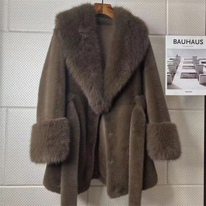 Cappotto da <span class=keywords><strong>Donna</strong></span> <span class=keywords><strong>Lungo</strong></span> Ecosostenibile in Pelliccia Sintetica 2025, Giacca in Simil Visone con Ampio Collo in Pelliccia Sintetica - Product Image 1