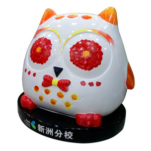 Escultura de Búho de Fibra de Vidrio, Figura de Animal Personalizada para Montar en el Suelo, Diseño Contemporáneo para Decoración de Entrada - Product Image 5