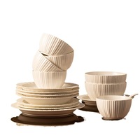 Newell Horeca Vaisselle et Bols Ensemble Vaisselle Hôtel Service de Dîner Vaisselle Céramique Europe Durable Style Nordique Blanc