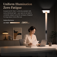 Lampe de sol LED lumineuse 140W Spectre complet 11000LM Ra98 R9 99 Sans scintillement pour la lecture et l'étude