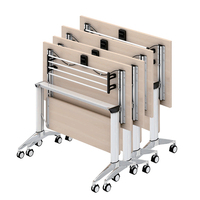 Bureau de conférence modulaire pliable moderne avec design mobile pour réunions d'entreprise - Mobilier de bureau commercial