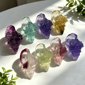 Vente en gros de sculptures de papillons féériques en fluorite naturelle de 2-3 cm, styles variés, mini sculptures d'animaux en pierres précieuses (chat, <span class=keywords><strong>chien</strong></span>, lapin) pour cadeau - Product Image 4
