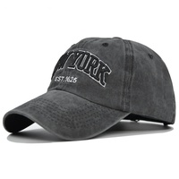 Gorra de béisbol deportiva Unisex ajustada algodón lavado color lavado 6 paneles bordado 3D clásico vintage al por mayor