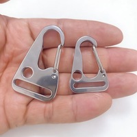 Clip de couteau porte-clés en acier inoxydable 304 avec verrouillage à gâchette, accessoire de sac extérieur pour sangle, boucle auto-agrippante, style chinois