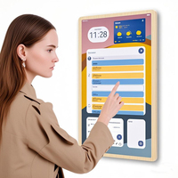 Layar perencana Digital Android 14, layar kalender keluarga Adve 21.5 24 32 inci putih pintar tampilan kalender dinding Digital