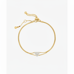 Pulsera de Cadena y Eslabones con Zafiro Cultivado en Laboratorio, Diseño Moderno - Product Image 1