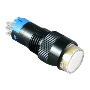 Interruttore a pulsante per indicatore luminoso a led con attrezzatura rettangolare quadrata rotonda da 12mm