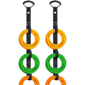 売れ筋ブラックポータブルナイロンウェビングストラップキャリーハンドルヘビーデューティ再使用可能両面粘着フックループ収納システム - Product Image 4