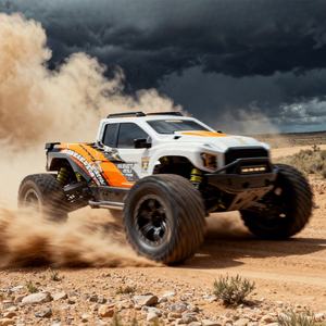 Rlaarlo Camioneta <span class=keywords><strong>RC</strong></span> Monster Crawler a Escala 1:10, 2.4Ghz, 4WD, con Motor sin Escobillas, Chasis de Fibra de Carbono, Aleación CNC y Giroscopio - Product Image 1