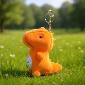 Llavero de peluche de dinosaurio Llavoro, estilo de dibujos animados, color naranja, 10x12 pulgadas, regalo para niños y adultos - Product Image 2