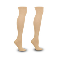 Chaussettes de compression transfrontalières pour activités de plein air, au-dessus du genou, à compression, élastiques, pour le sport, la course, le cyclisme, l'alpinisme, avec sac