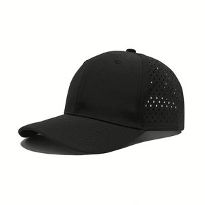 High Quality Custom 6-Panel Oxford Snapback Golf Cap Fashionable Sports Waterproof Laser Cut Hole Printed Fabric <b>Leaf</b> Letter - Product Image 2