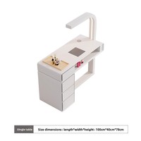 Table et chaises de manucure simples et doubles de vente chaude Table de manucure professionnelle avec aspirateur adaptée au salon de manucure