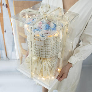 Ramo de flores de tamaño grande con piel de tela, envoltorio de floristería, ramo de San Valentín, flores de jabón, venta al por mayor, 19 Uds. - Product Image 4