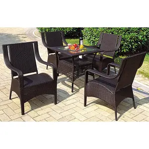 Hot sale water resistant outdoor furniture outside coffee rattan table and chair set