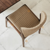 Fauteuil d'hôtel Bilido en cuir de luxe moderne, en bois massif, pour la maison, la famille et le salon, pour usage commercial, style européen et américain