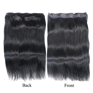 Extensiones de Cabello 100% Brasileñas con Clip, de Una Sola Pieza, Puntas Más Gruesas, Cabello Humano Remy, Clip <span class=keywords><strong>Invisible</strong></span> Sin Costuras, Liso, de Una Sola Pieza - Product Image 2