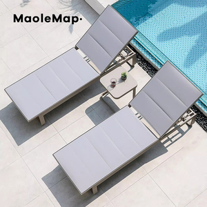 Cama de playa nórdica café patio sombrillas y bases ratán tumbona sombrillas al aire libre chaise lounge <span class=keywords><strong>tumbonas</strong></span> muebles de <span class=keywords><strong>piscina</strong></span> - Product Image 3