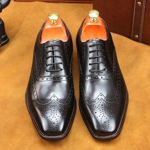 Zapatos Oxford de Cuero Personalizados de Alta Gama, con Punta Cuadrada, Casuales y Formales para Otoño, con Cordones, para Uso Laboral - Product Image 3