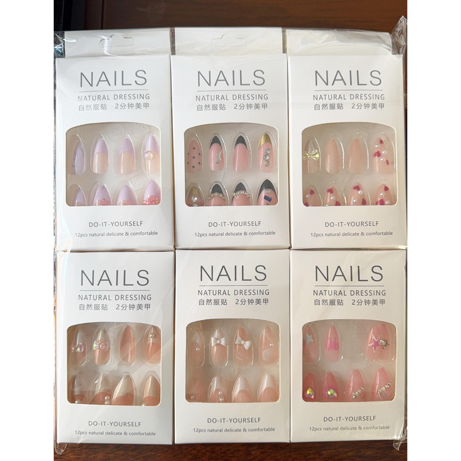 Bestseller High-Quality French Tip Short 24Pcs Acrylic Press on Nails Private Label with Luxury Gift Box for Nail Procurement