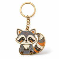 Porte-clés en émail souple en gros, motifs animaux (abeille, koala, raton laveur, grenouille), en alliage de zinc, pour sac, cadeau, fabricant de porte-clés métalliques personnalisés
