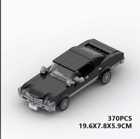 Domestic MOC-59771 1967 Snowsuit Blue and Black Impala, Modèle de voiture 8 voies à construire soi-même, Blocs de construction, Vente en gros transfrontalière
