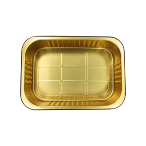 ถาดอลูมิเนียมฟอยล์ภาชนะใส่อาหารถาดอบอลูมิเนียมฟอยล์สีดำผนังเรียบผู้ผลิตฟอยล์ - Product Image 5