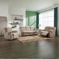 Ensemble de canapés inclinables manuels 3+2+1 en cuir PU moderne, fauteuil à bascule sans accoudoirs 3 places avec massage chauffant et rafraîchissant, structure en bois pour salon