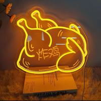 Enseigne Néon LED Décoration d'intérieur pour Beer Burger Shop 3D UV Imprimé Neon Light Outline Art Acrylique Enseigne Néon Transformateur Alimentation