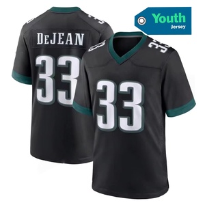 Ventes en gros de maillots de football américain pour jeunes de Philadelphie, 26 Barkley, 62 Hurts, 33 DeJean, maillots cousus, maillots personnalisés avec logo - Product Image 6