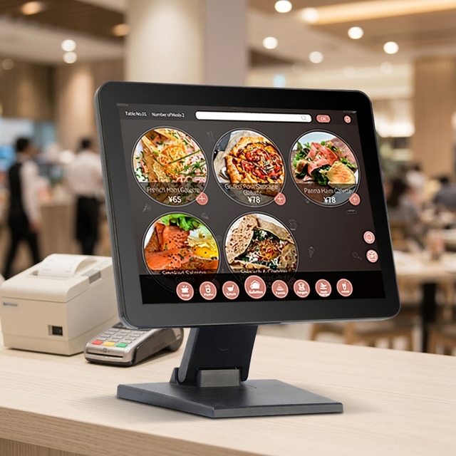 Commercial 15Inch Touch Monitor High Brightness Touch Screen Display USB Touch for POS Machine Self Service Kiosk