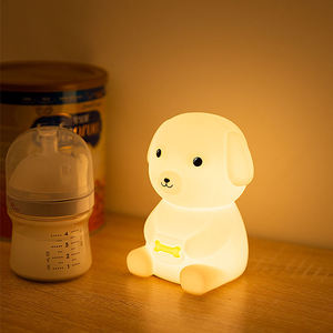 Cute Baby Nursery Led Dog Silicone Pat Night Light Creative Colorful <b>Touch</b> sensor <b>Lamp</b> for Kids Living Room Bedroom Decor - Product Image 1