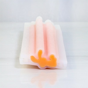 Molde de silicona 3D de conejo lindo para jabones en barra, suministros para hacer jabones con animales incrustados, moldes de silicona para velas - Product Image 2