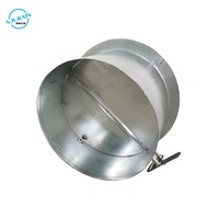 Régulateur d'air manuel rond pour conduit avec poignée, vanne de contrôle du débit d'air