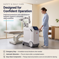 Robot de massage intelligent ZCH à tête unique avec bouton d'arrêt d'urgence, protection de sécurité multicouche et rétraction automatique pour hôtels et spas