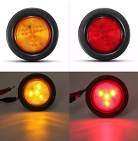 Feu arrière à 4 LED, rond de 2 pouces avec joint en caoutchouc, feu arrière de camion en plastique (YD-04)