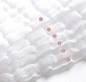 Wholesales Custom 110*110 cm Baby <b>Blankets</b> 100% Organic Cotton <b>Blanket</b> 6 Layers Muslin Swaddle <b>Wrap</b> - Product Image 2