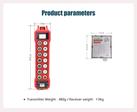 Transmisor y Receptor Impermeables IP67, Radio de Control Remoto Industrial Inalámbrico para Grúa