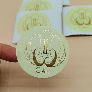 カスタムテキスト金箔クリアラベルカスタマイズステッカービジネス用ラグジュアリービジネス包装またはウェディングギフトバッグローズゴールドシルバー - Product Image 6