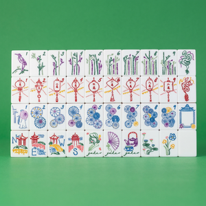 Mahjong américain de luxe vert, design personnalisé, 4 couches de tuiles acryliques, 160 cartes, boîte portable personnalisée pour jeu, cadeau de Noël - Product Image 1