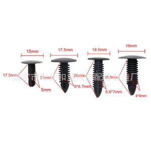 Rivets en plastique pour automobile Smooth Sailing, 15-18 mm, tailles mixtes, attaches universelles pour la fixation des panneaux de carrosserie - Product Image 1