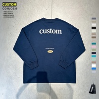 T-shirt à manches longues en coton uni personnalisé pour homme, coupe oversize, impression, prix bas, vente en gros