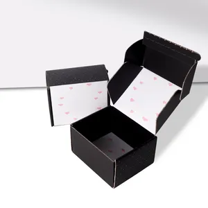 사용자 정의 골판지 상자 천공 오프닝 배송 상자 쉬운 눈물 스트립 접착 테이프 껍질 벗기기 자체 밀봉 우편 상자