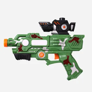 Customizable Peashooter plastic gun toys sound light vibration gun boy electric weapons toy Pistol Projection gun toy for kids