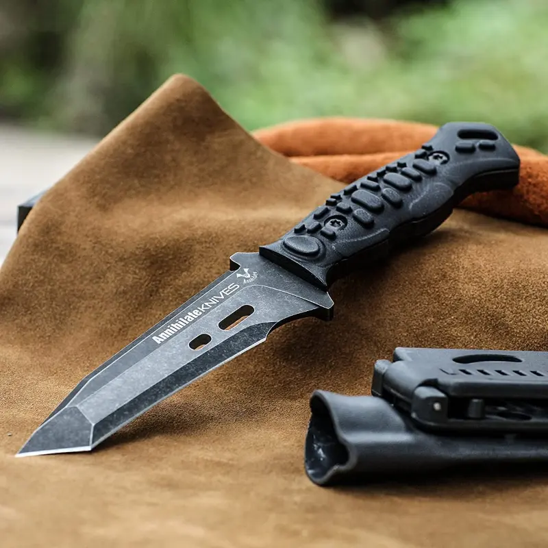 Zune Lotoo High Quality Tactical Knife Fixed Blade D2 Semi Stainless Outdoor Camping Hiking Survival Hunting Knife