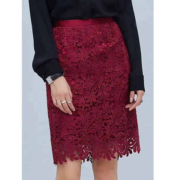 Elegant New fashion woman short lace skirts