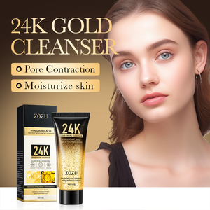 Nettoyant visage à l'acide hyaluronique ZOZU 100g, marque privée, peau propre sans sensation de tiraillement, avec or 24 carats - Product Image 1
