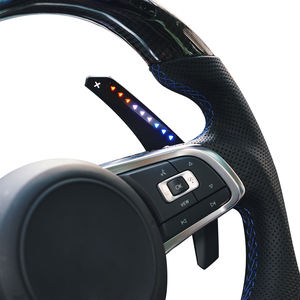 Volante de carreras personalizado LED RPM para <span class=keywords><strong>VW</strong></span> Golf 7 MK7 Mk7.5 GTI Scirocco Polo GTS <span class=keywords><strong>R</strong></span> <span class=keywords><strong>Line</strong></span> 2014-2017 Forge de fibra de carbono - Product Image 5