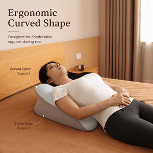 Coussin de lecture ergonomique multi-usage en fibre de polyester lavable, plissé, pour chambre à coucher (stock US) - Product Image 2